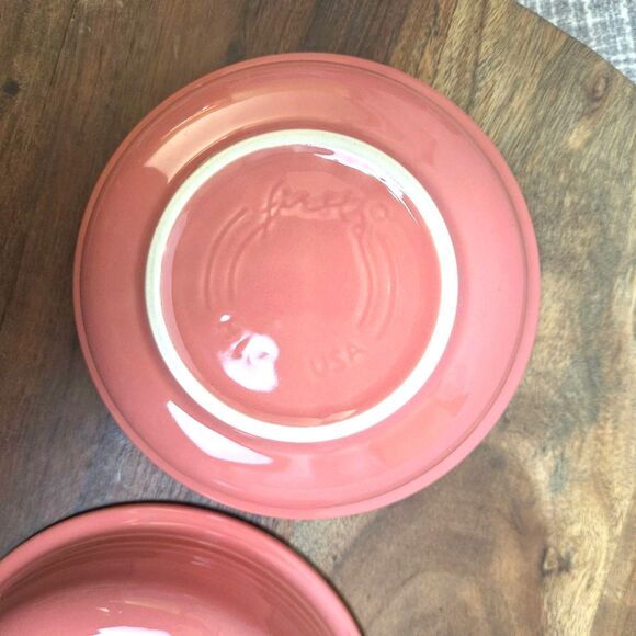 Set of 2 Fiesta Cereal/Soup Bowls Flamingo (Retired Color) Aprox 6 7/8" - Picture 5 of 10